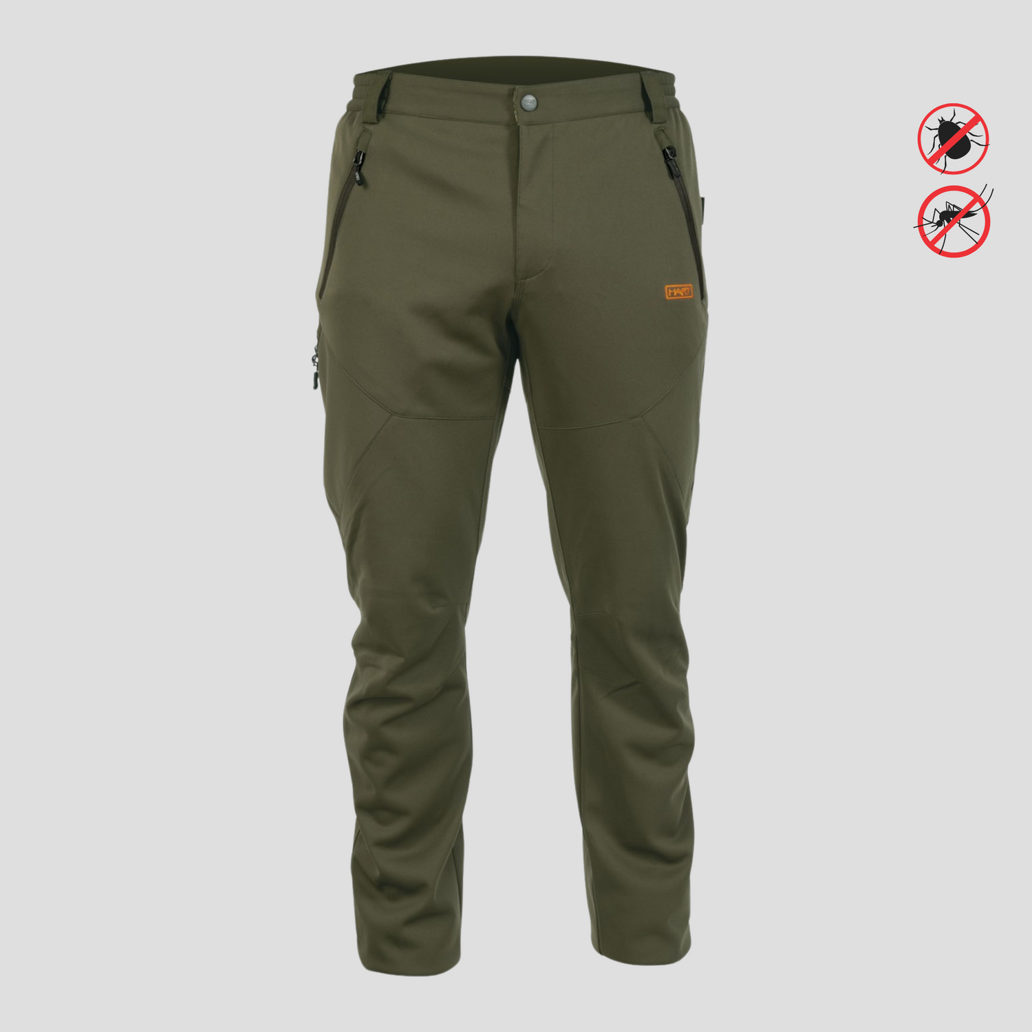 Insect repellent  HART STILK-TXT Men's Trousers Dark Olive