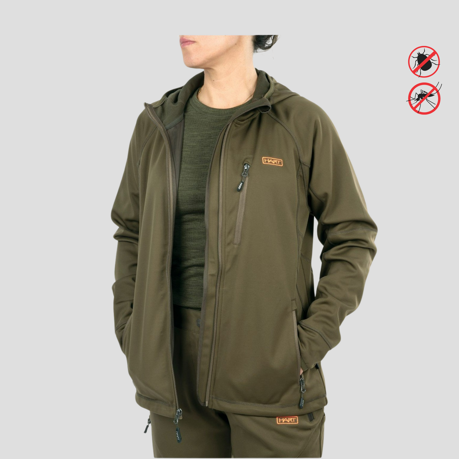 Insect repellent HART STILK-HXT Ladies Jacket Dark Olive