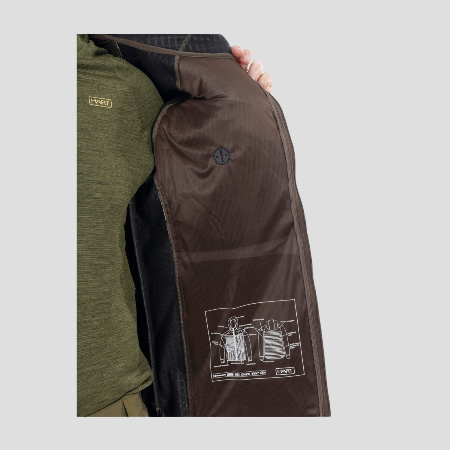 Men's HART IBICE HOODIE Hybrid Jacket Dark Olive