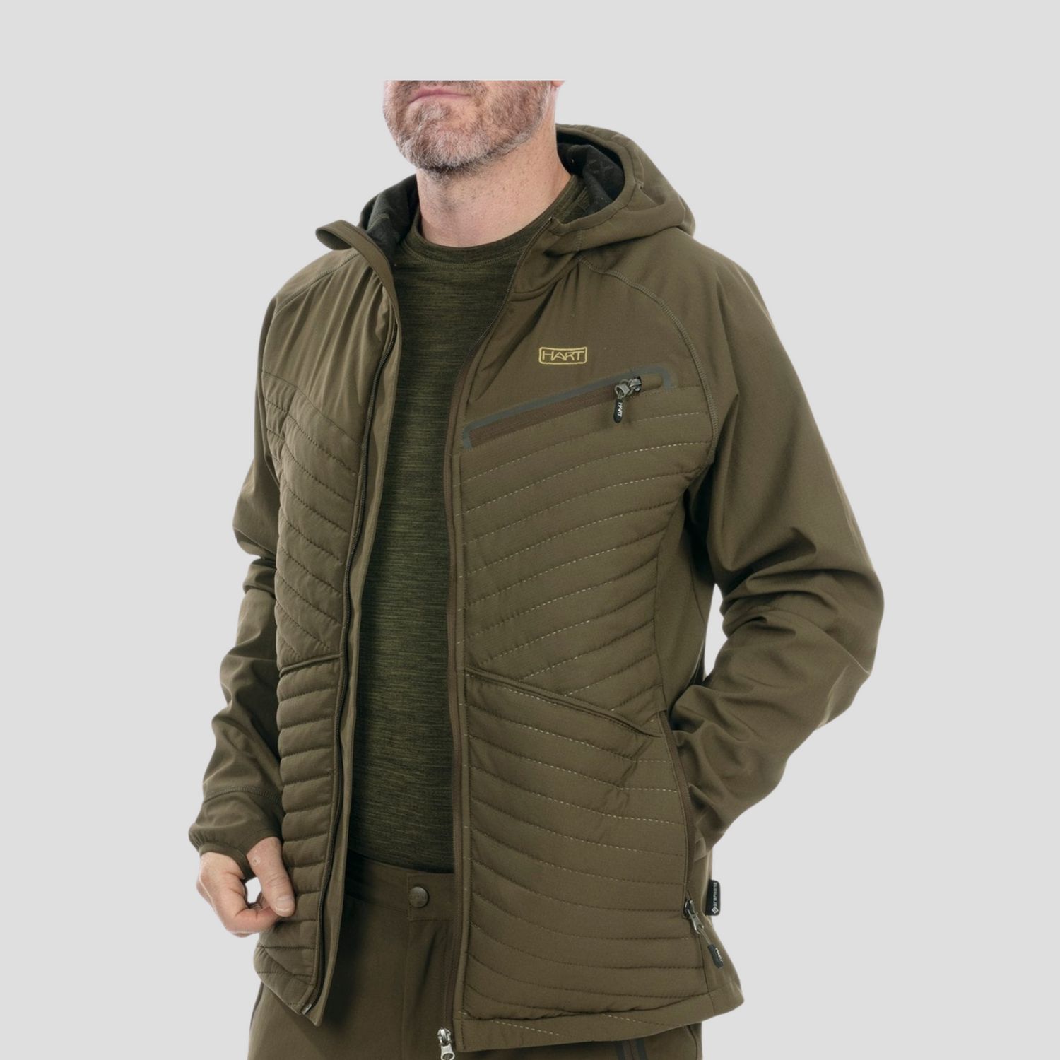 Men's HART IBICE HOODIE Hybrid Jacket Dark Olive