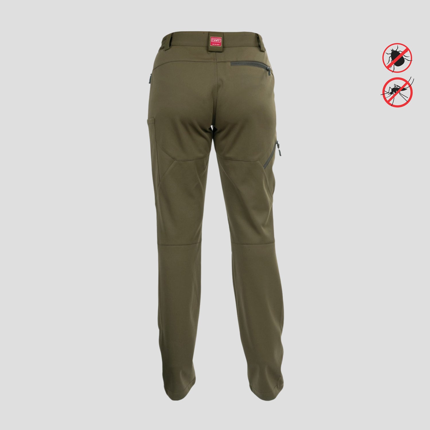Insect Repellent women's HART STILK-TXT Trousers Dark Olive