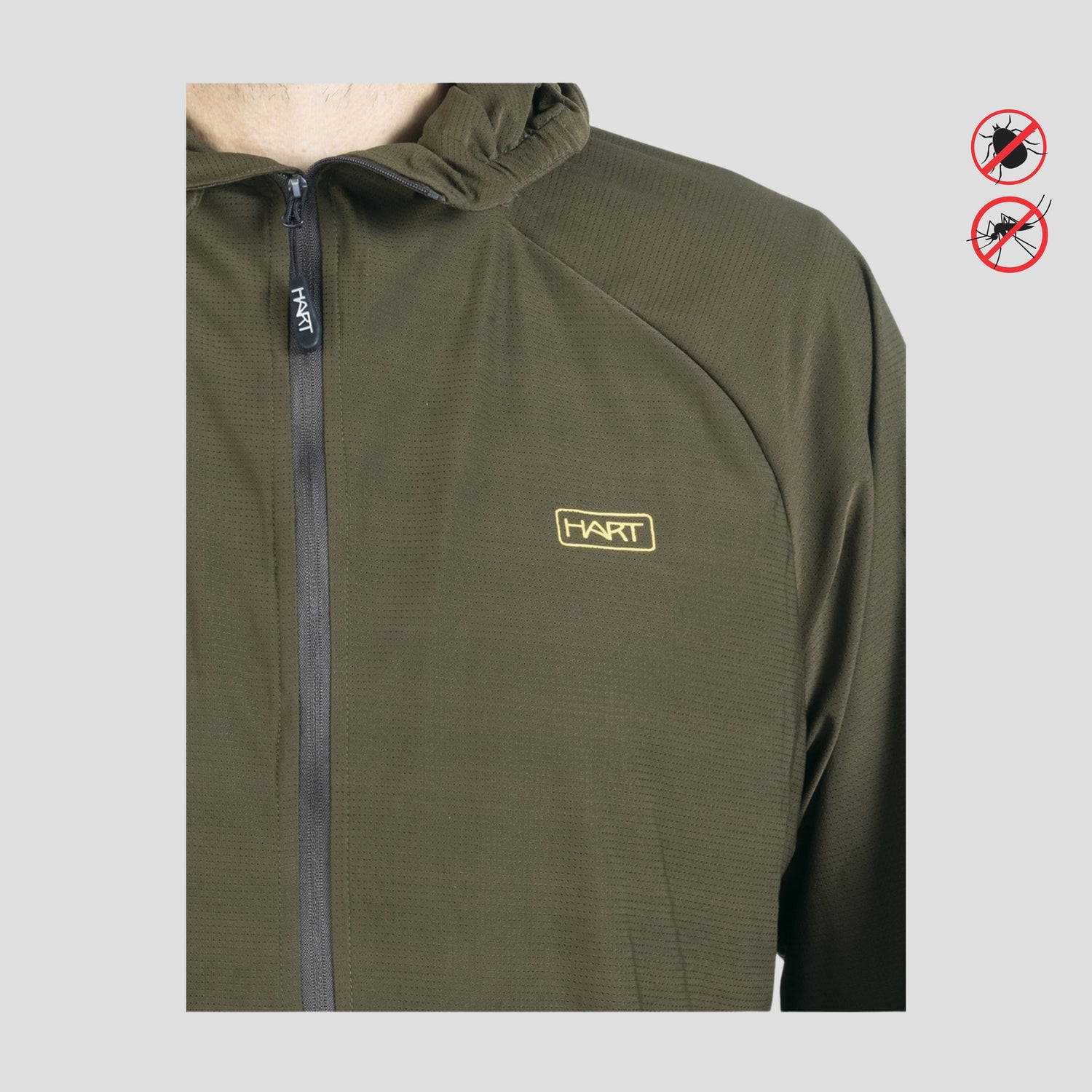 Men's Insect repellent HART URAL-JC Cover Jacket Green
