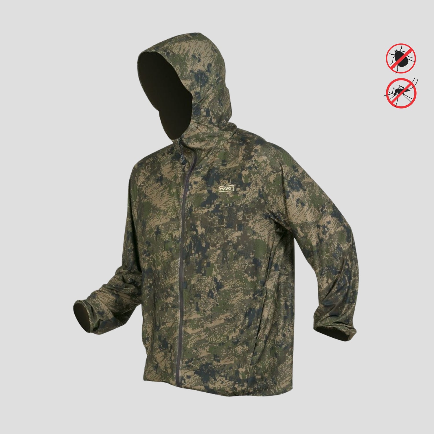 Men's Insect repellent HART URAL-JC Cover Jacket Pixel Forest