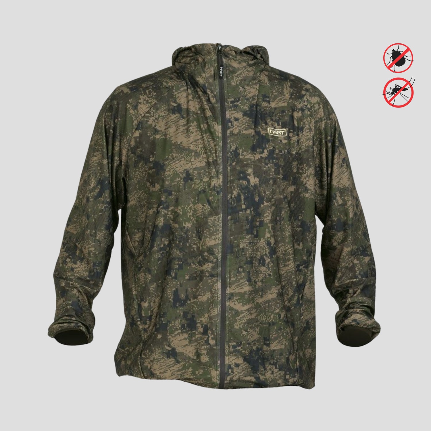 Men's Insect repellent HART URAL-JC Cover Jacket Pixel Forest